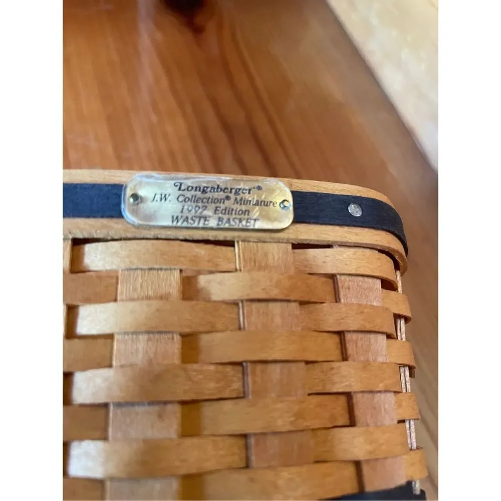 Longaberger J.W. Collection Miniature 1997 Edition Waste Basket